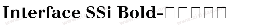 Interface SSi Bold字体转换